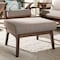 Baxton Studio Bianca Walnut Wood Light Grey Ottoman 140-7551 - alternate 5